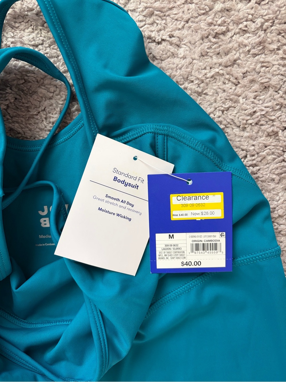 JoyLab Teal Active Tank Jumpsuit - Picture 5 of 11